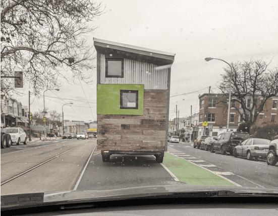 The tiny house rolling down Baltimore ave